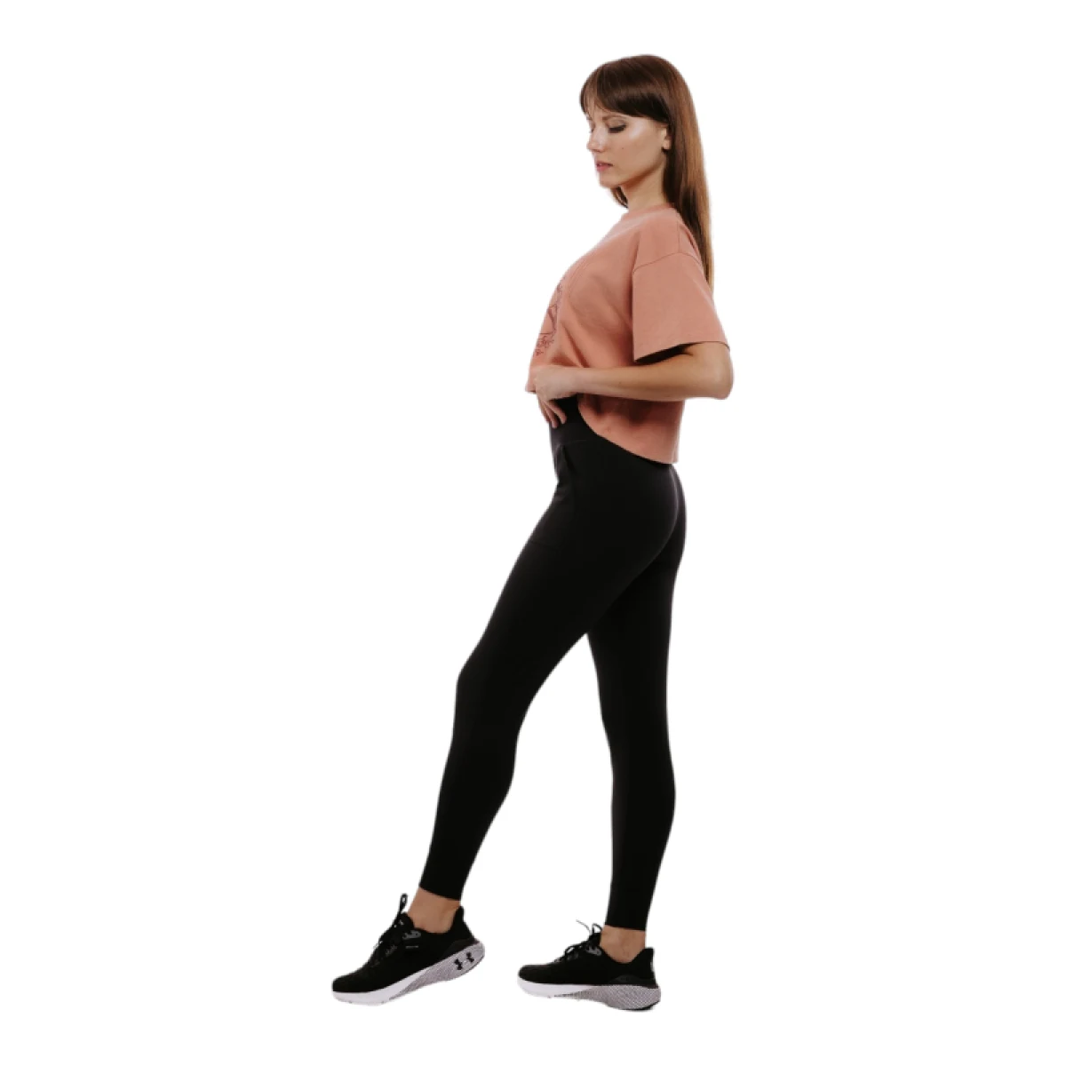 Dámske tričko s krátkym rukávom UNDER ARMOUR UA HW Dusk to Dawn Crop SS-PNK · záber 3
