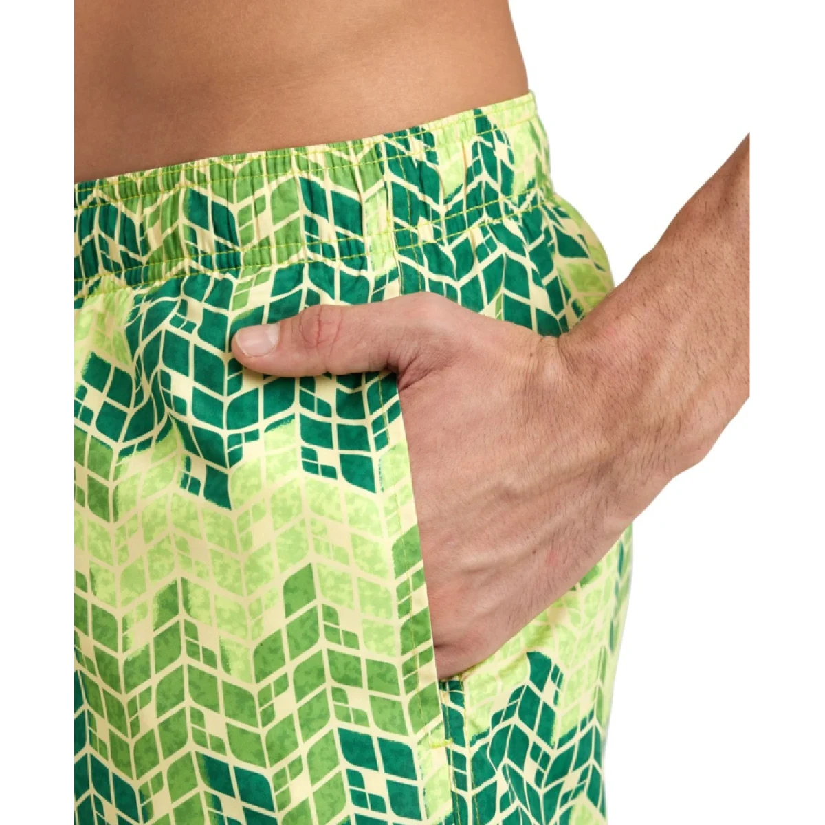 Pánske plavky ARENA MENS BEACH BOXER ALLOVER-610-soft green multi · záber 5