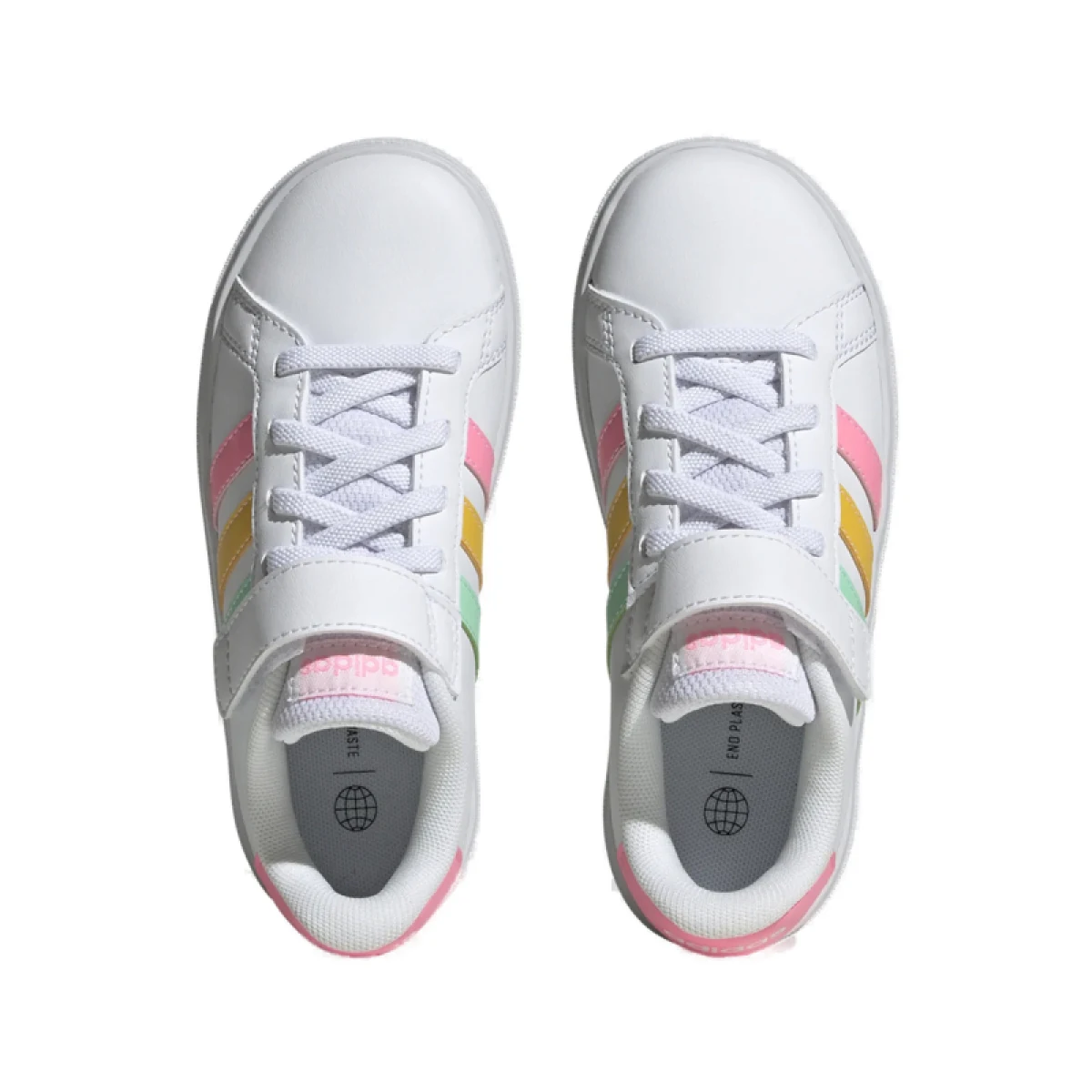 Dievčenská rekreačná obuv ADIDAS Grand Court cloud white pulse mint beam pink · záber 5