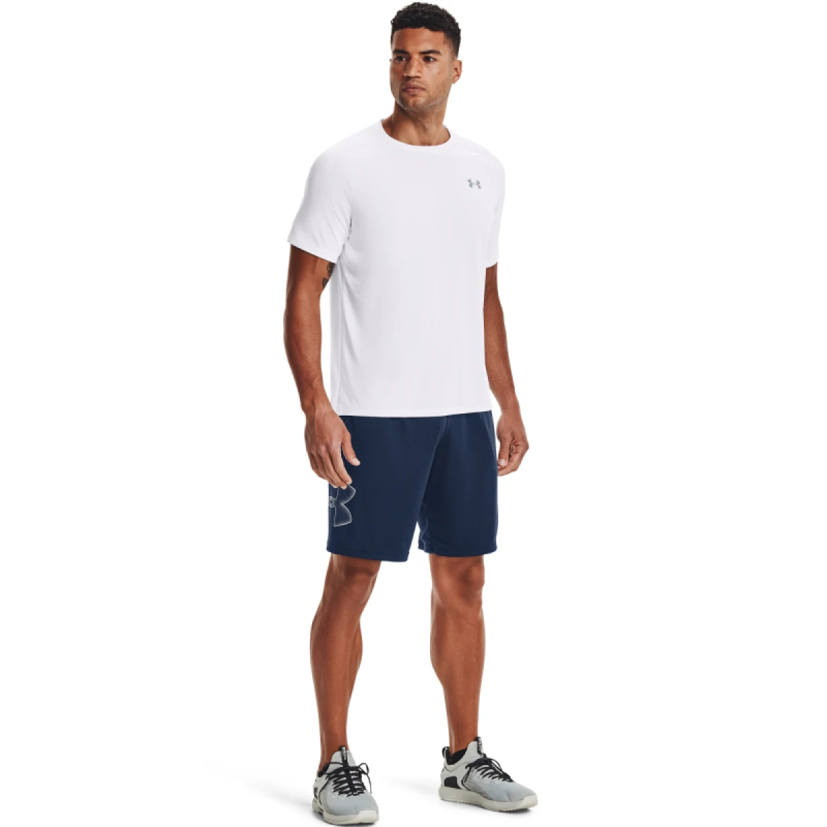 Pánske tréningové tričko s krátkym rukávom UNDER ARMOUR UA Tech 2.0 SS Tee-WHT · záber 4