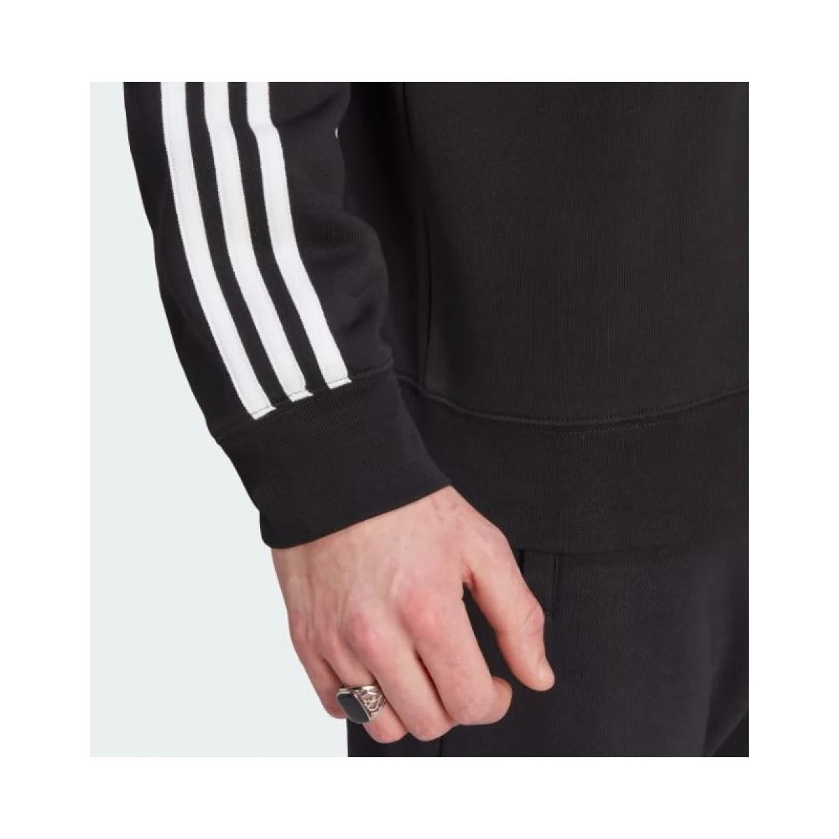 Pánska mikina ADIDAS ORIGINALS 3-STRIPES CREW-IM2087-black · záber 5