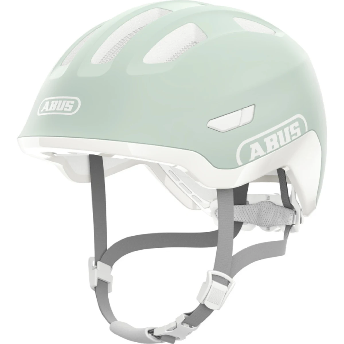 Juniorská cyklistická prilba ABUS Smiley 3.0 ACE LED pure mint · záber 2