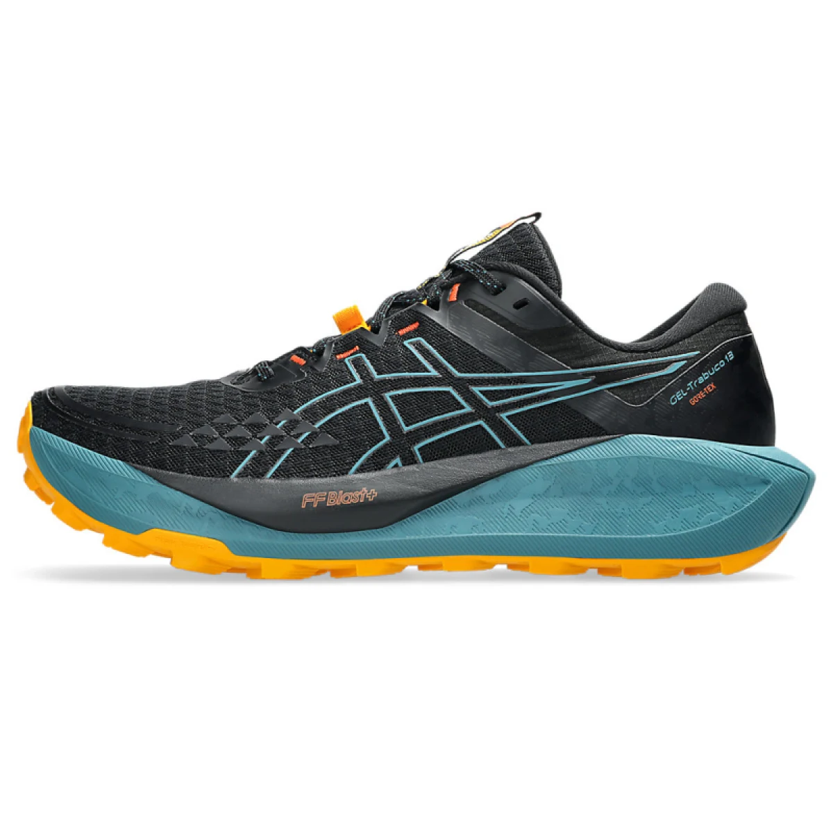Pánska bežecká trailová obuv ASICS Gel Trabuco 13 GTX M black atlantis blue · záber 2