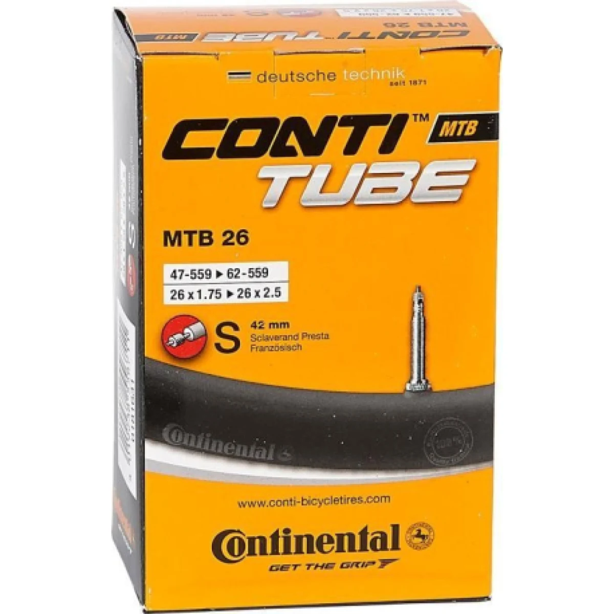 Duša na bicykel CONTINENTAL MTB 26 - ventil FV42 · záber 1