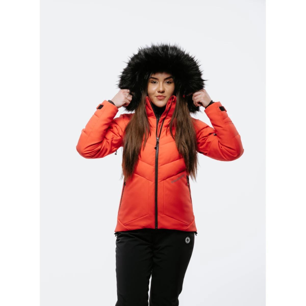 Dámska lyžiarska bunda s kapucňou BLIZZARD W2W Ski Jacket Lavarone, hot coral · záber 2