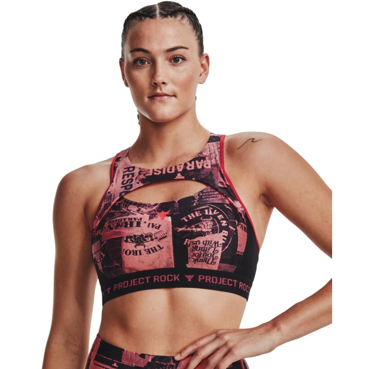 Dámska tréningová športová podprsenka UNDER ARMOUR PROJECT ROCK UA PROJECT ROCK Csbk Bra Nov Prnt-PNK · záber 2