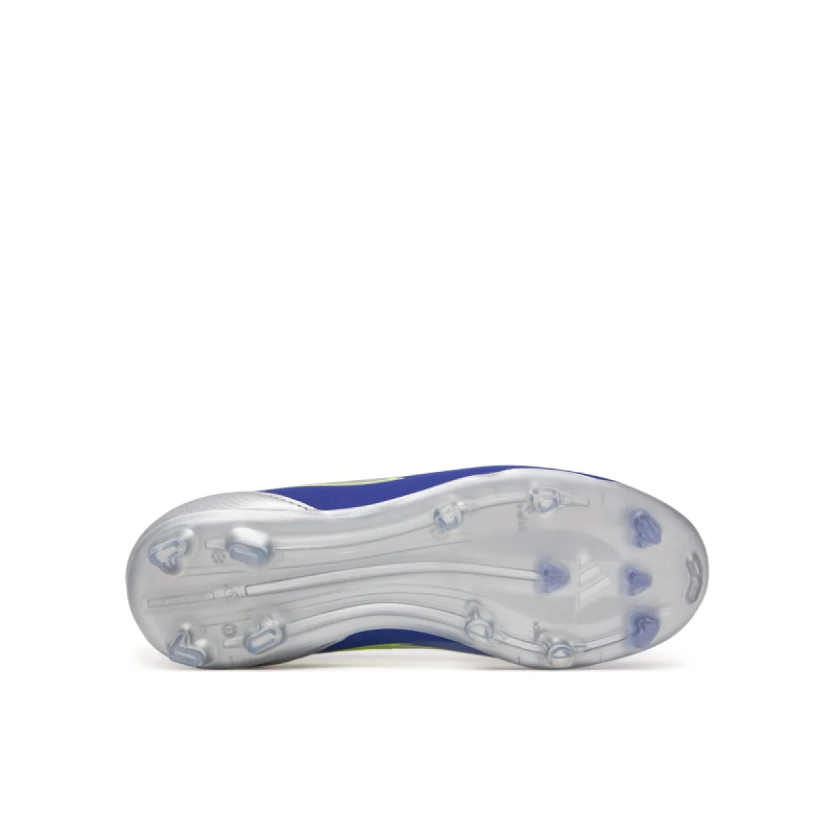 Chlapčenské futbalové kopačky outdoorové ADIDAS F50 League Messi Jr FG MG silver metallic solar yellow lucid blue · záber 5
