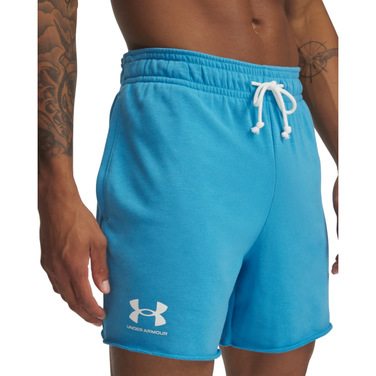 Pánske teplákové kraťasy UNDER ARMOUR UA Rival Terry 6in Short-BLU · záber 2