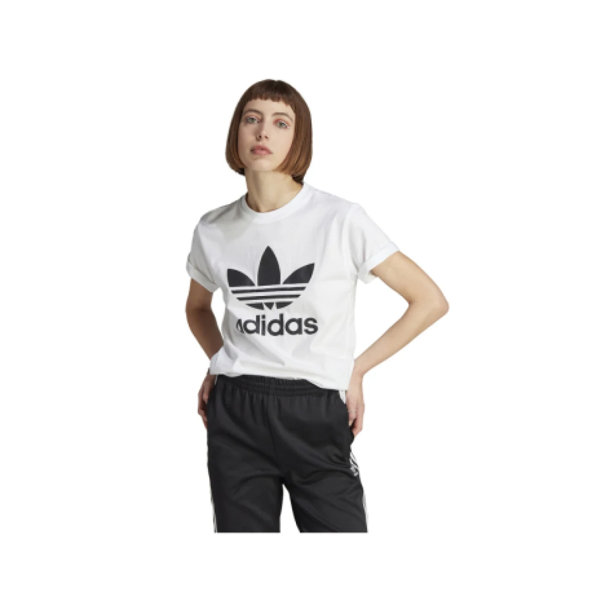 Dámske tričko s krátkym rukávom ADIDAS ORIGINALS TREFOIL TEE-IK4036-white · záber 1