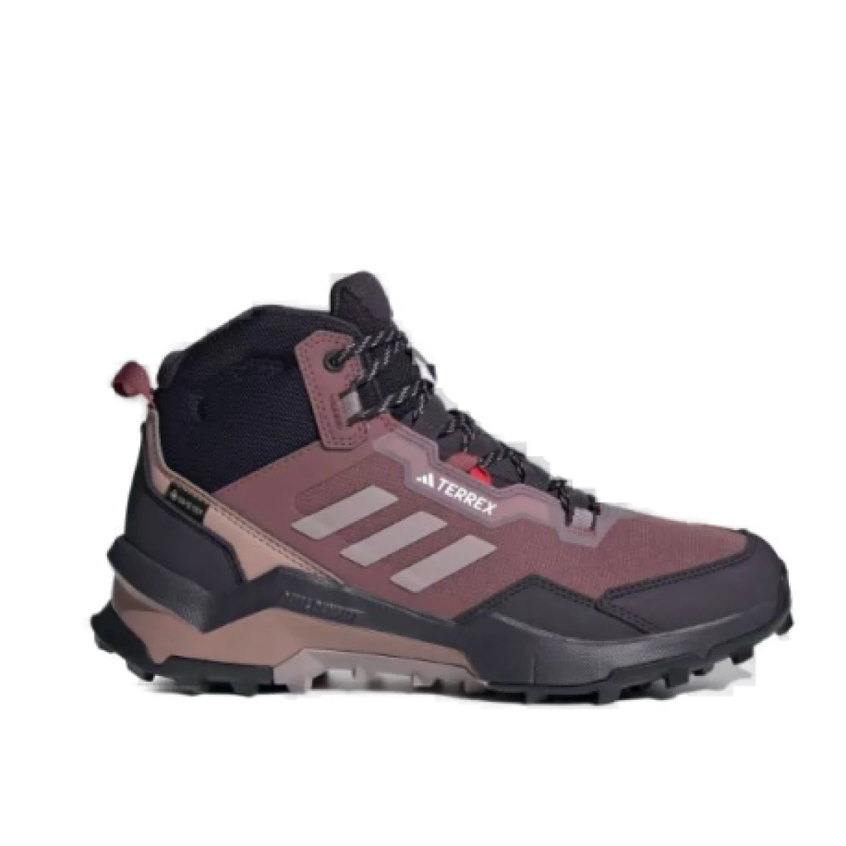 Dámska členková turistická obuv ADIDAS Terrex AX4 Mid GTX W burgundy preloved fig aurora black · záber 1