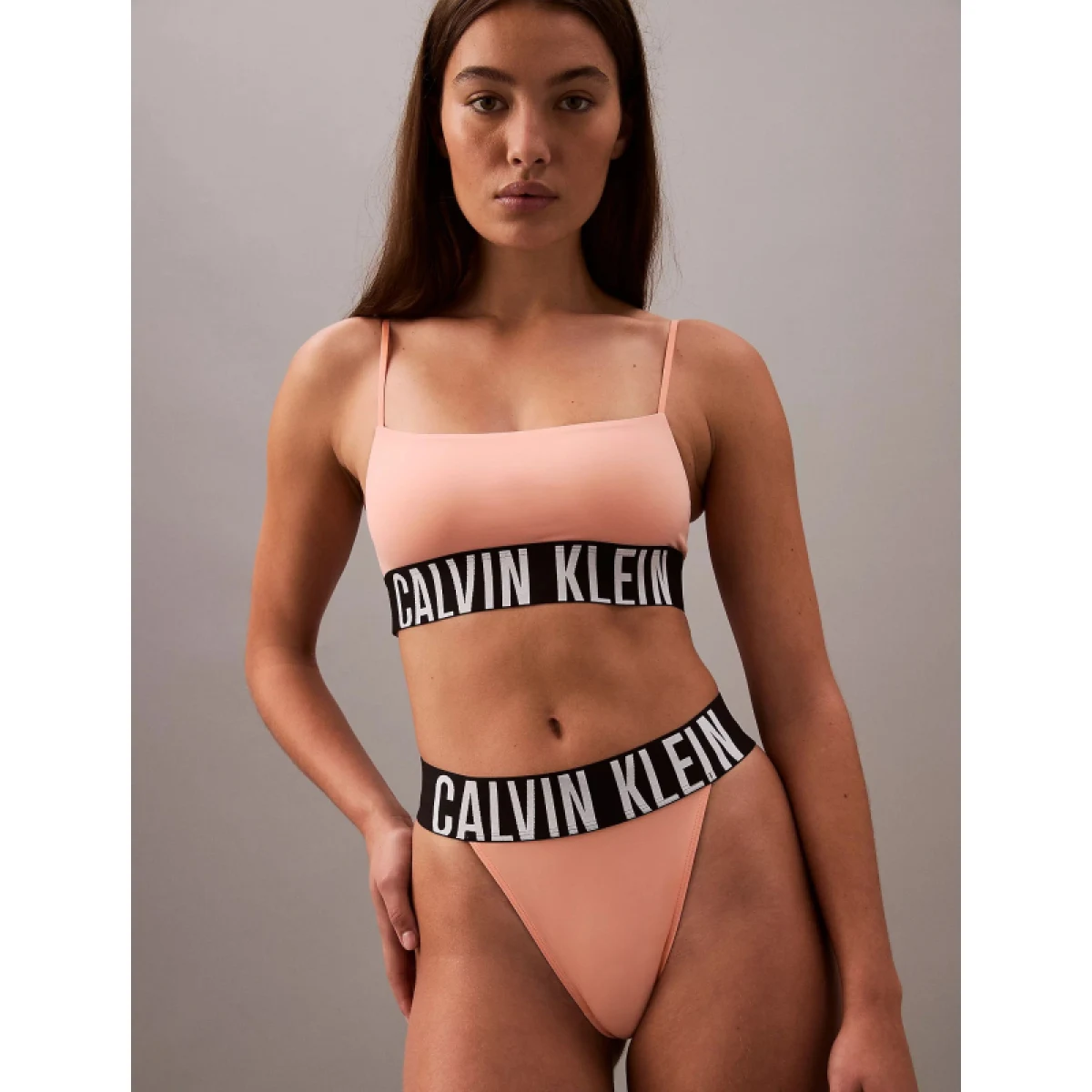 Dámska podprsenka CALVIN KLEIN UNLINED BRALETTE-Papaya Punch · záber 2