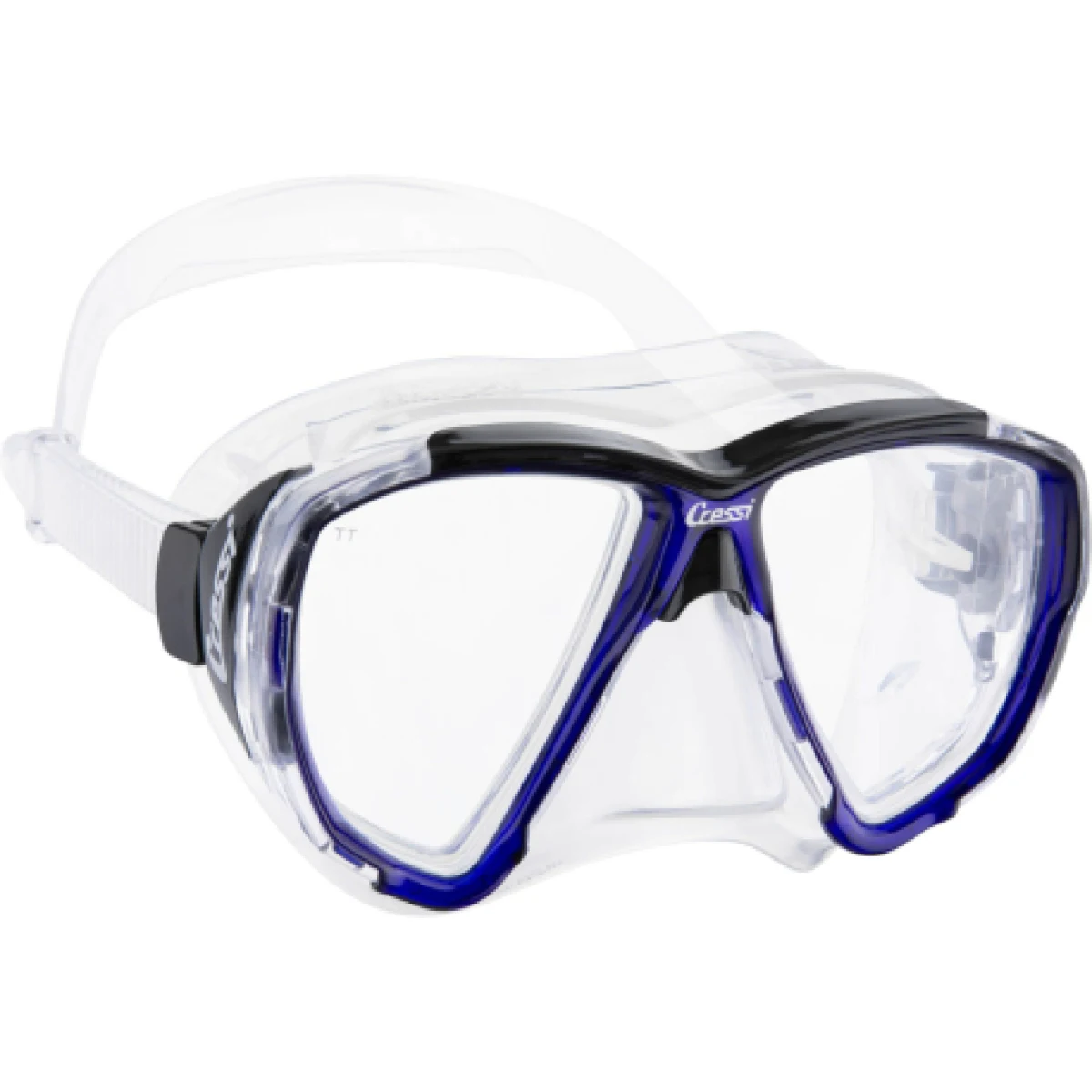Potápačská maska CRESSI BIG EYES MASK SIL CLEAR FRAME BLUE INK · záber 1