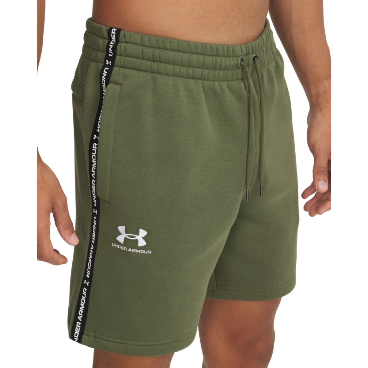 Pánske teplákové kraťasy UNDER ARMOUR UA Icon Fleece Short Taping-GRN · záber 2