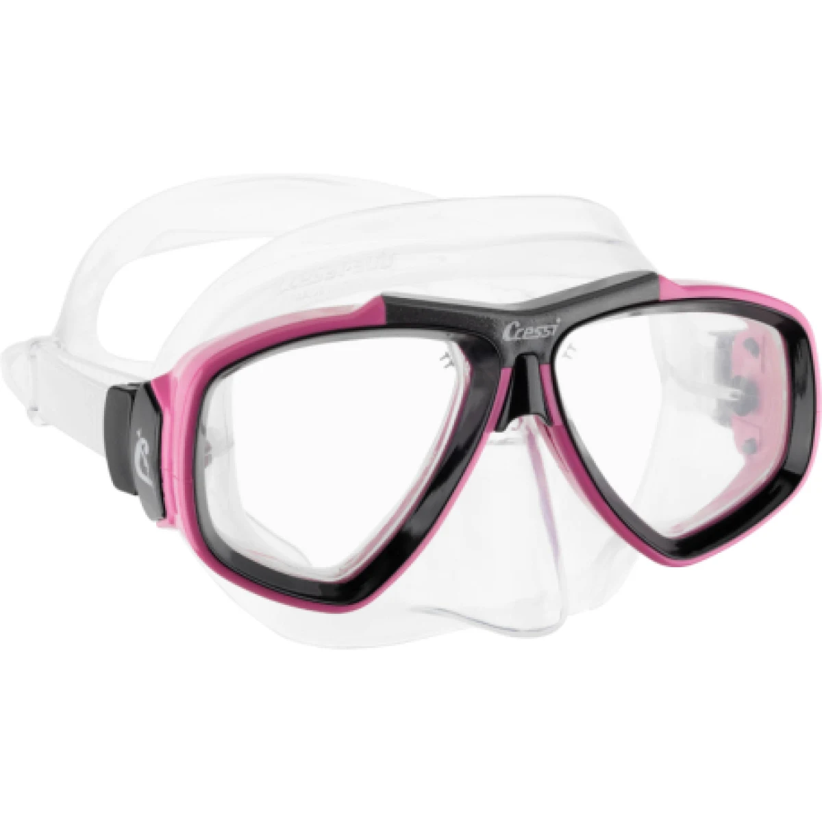 Potápačská maska CRESSI FOCUS MASK SIL CLEAR FRAME PINK · záber 1