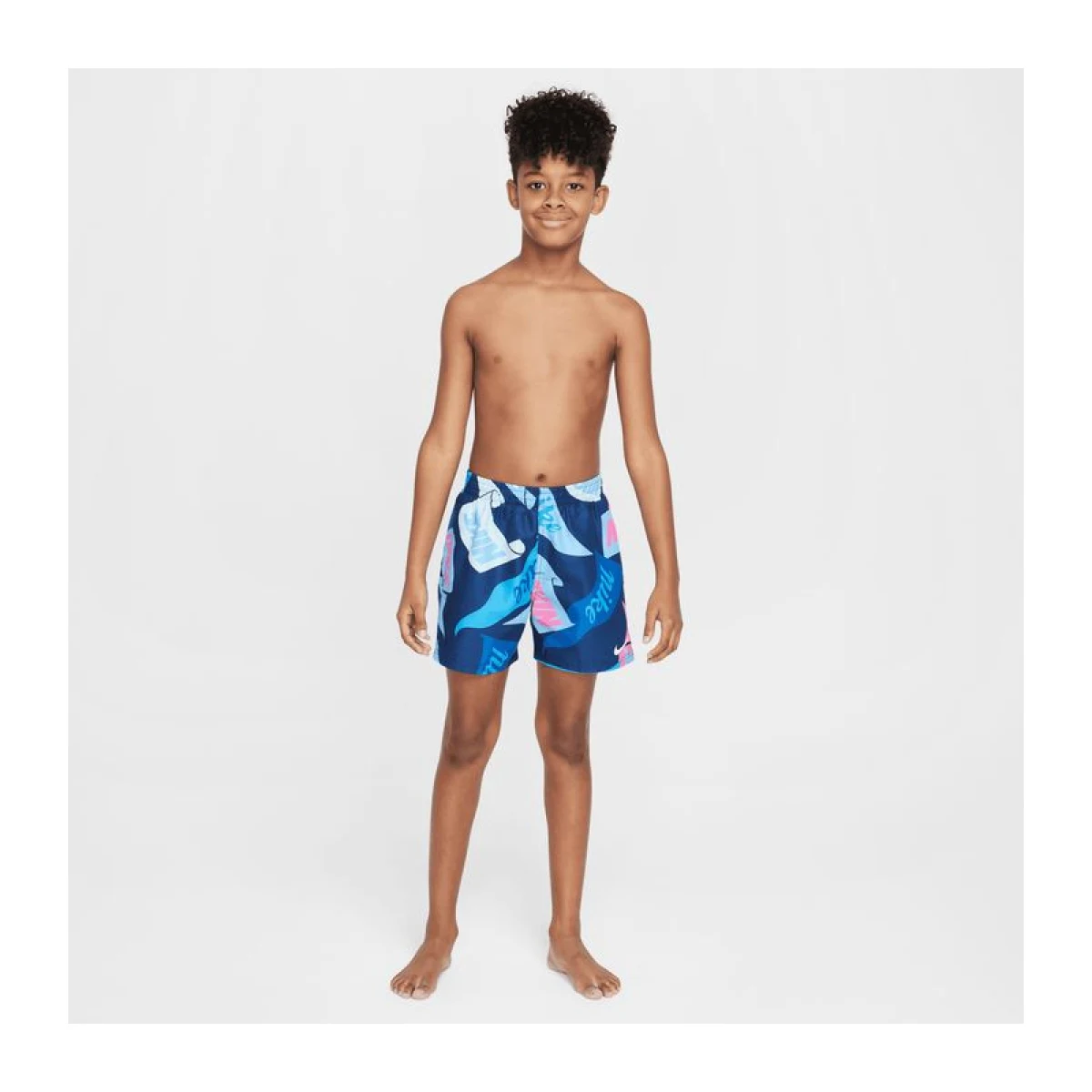 Chlapčenské plavky NIKE SWIM TOSSED FLAGS 4 inch MIDNIGHT N-MIDNIGHT NAVY · záber 5
