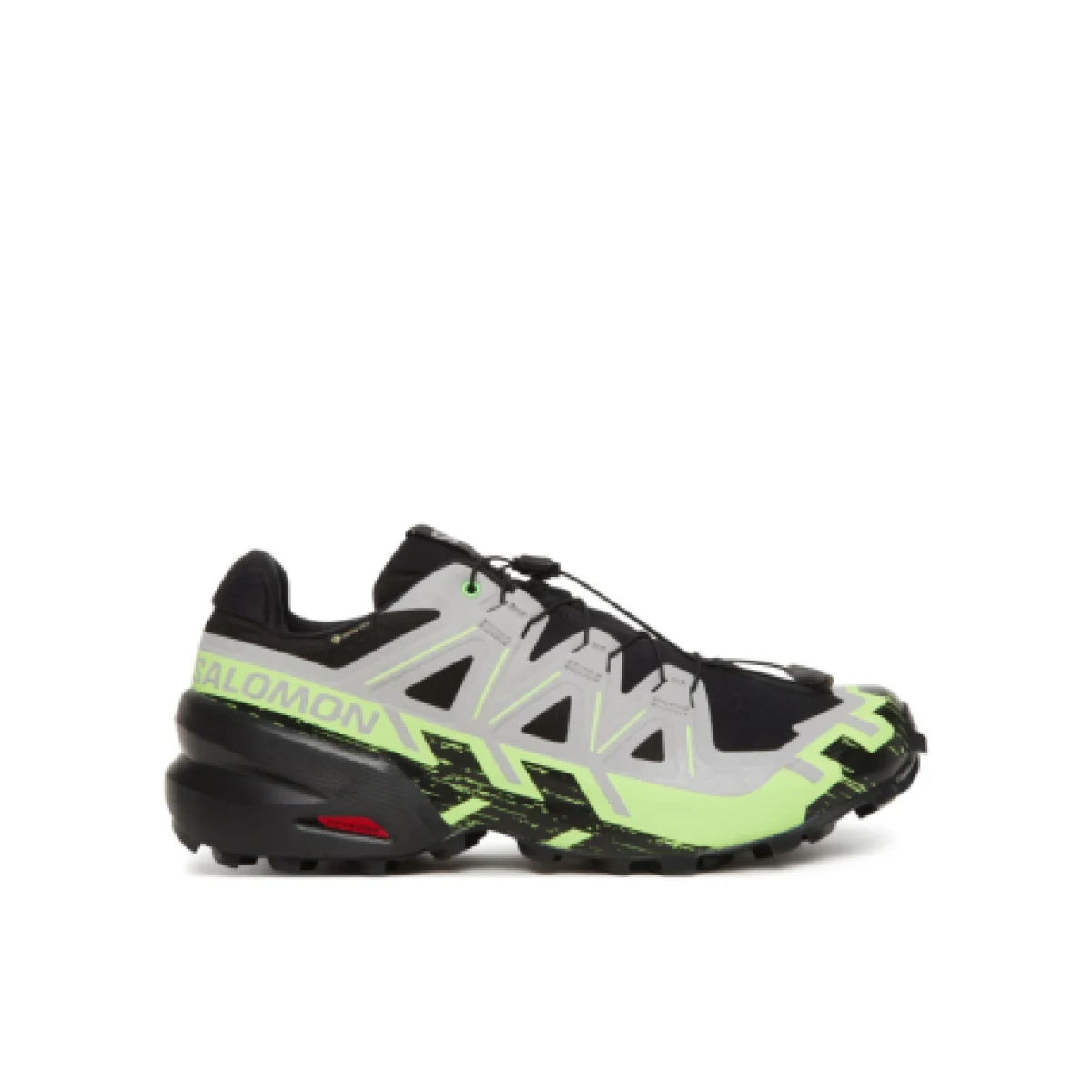 Pánska bežecká trailová obuv SALOMON Speedcross 6 GTX M black alloy green gecko · záber 1