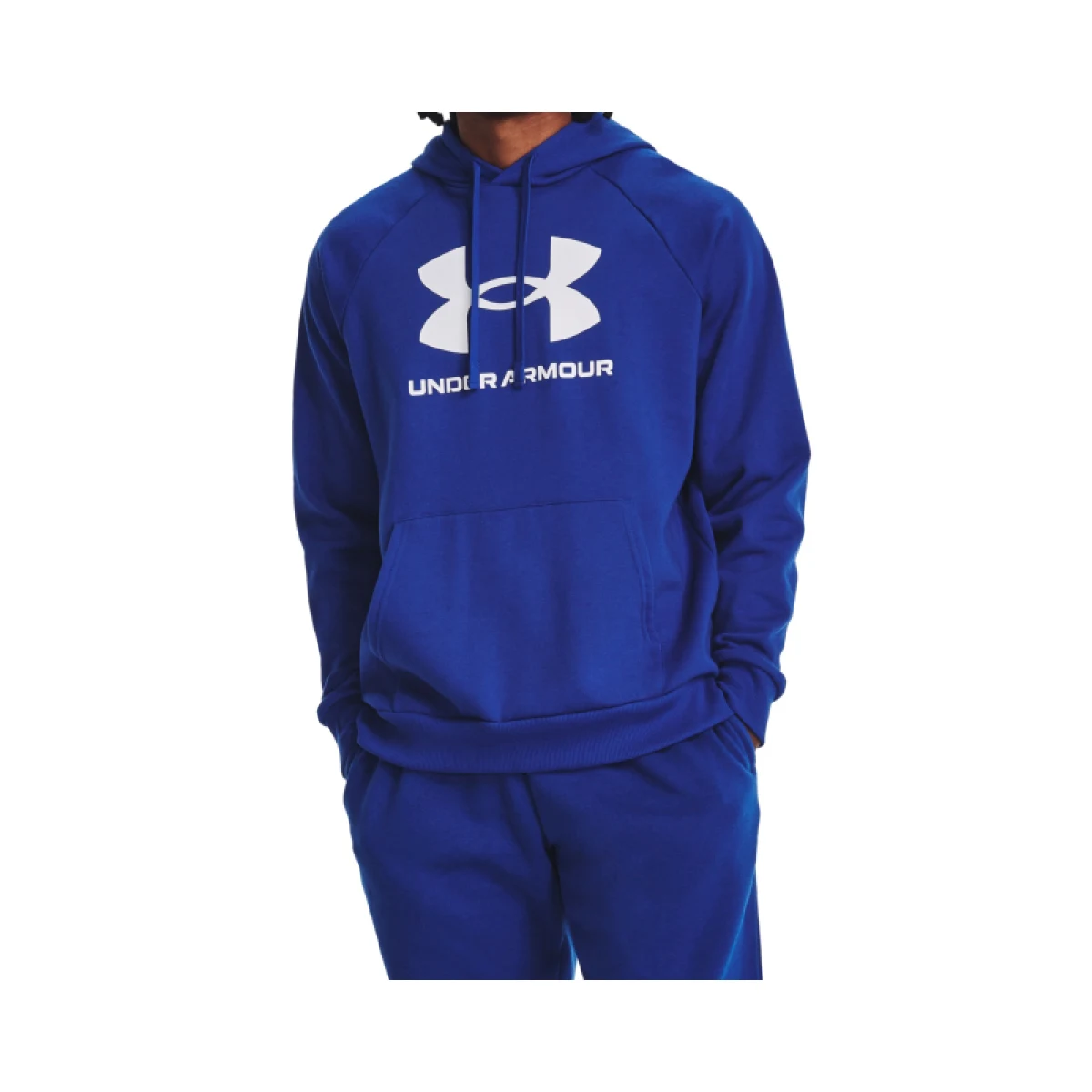 Pánska zateplená mikina s kapucňou UNDER ARMOUR UA Rival Fleece Logo HD-BLU · záber 2