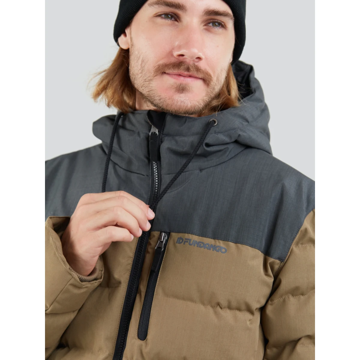 Pánska bunda FUNDANGO Passat Padded Jacket-639-mud · záber 4
