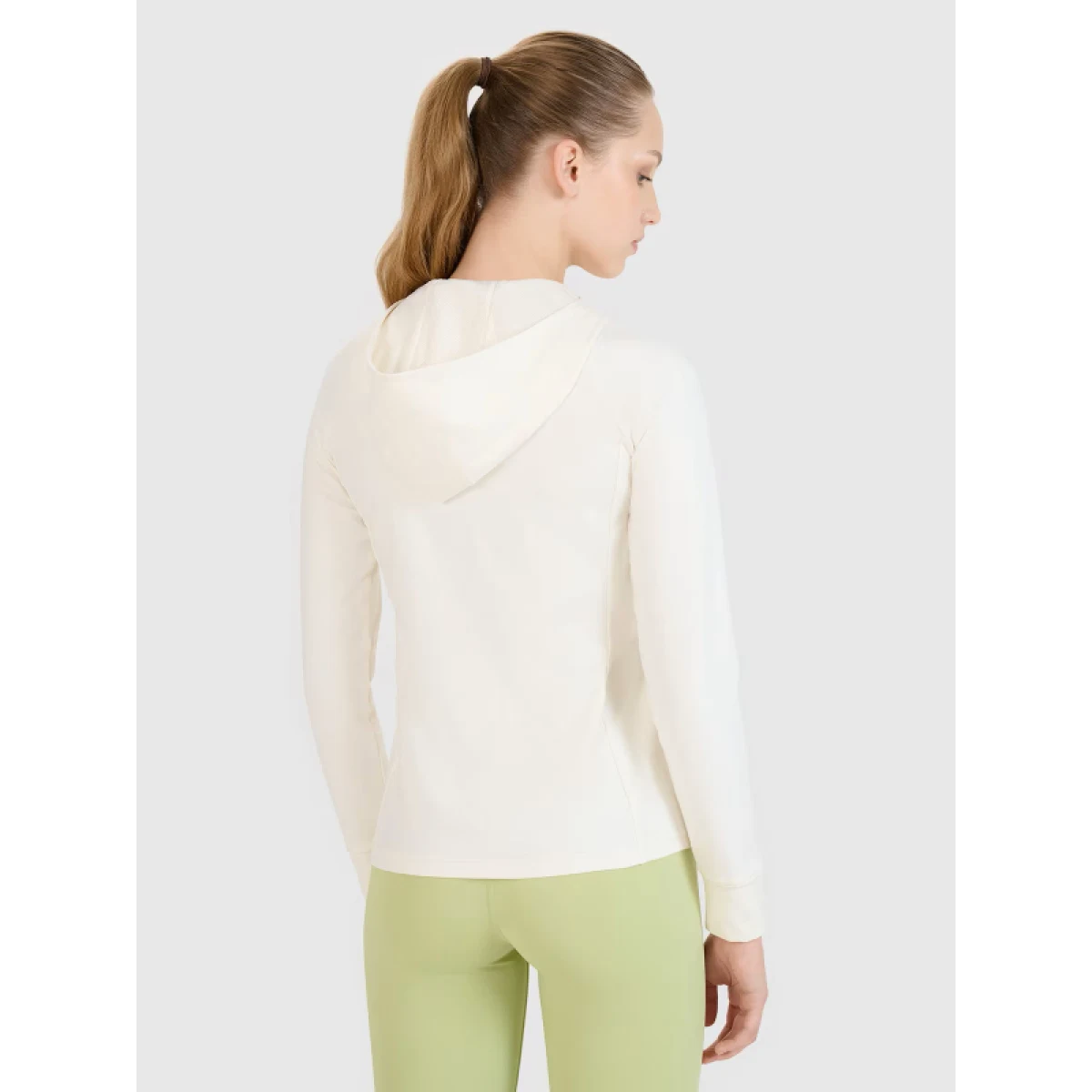Dámska tréningová mikina so zipsom 4F SWEATSHIRT FNK F467-11S-OFF WHITE · záber 3