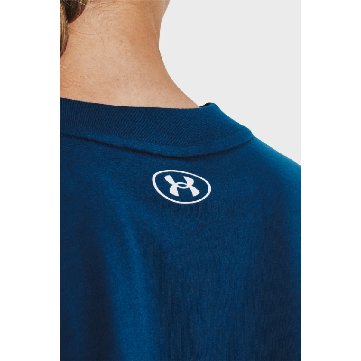 Dámske tréningové tričko s krátkym rukávom UNDER ARMOUR UA COLLEGIATE CREST CROP SS -BLU · záber 5