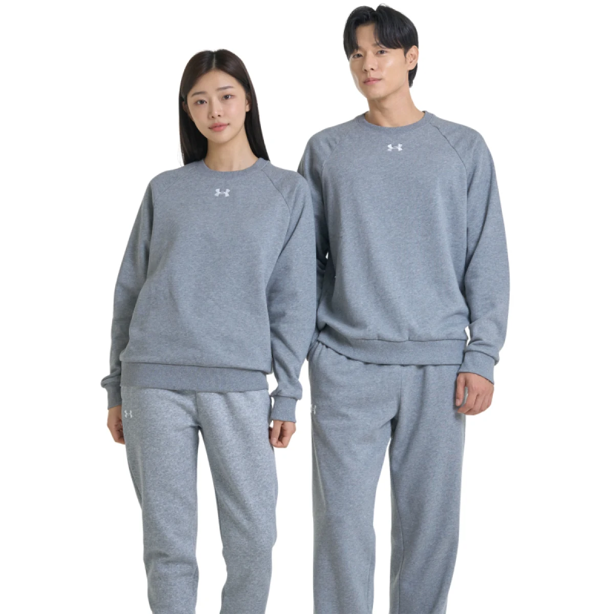 Pánska zateplená mikina UNDER ARMOUR UA Rival Fleece Crew-GRY I · záber 5