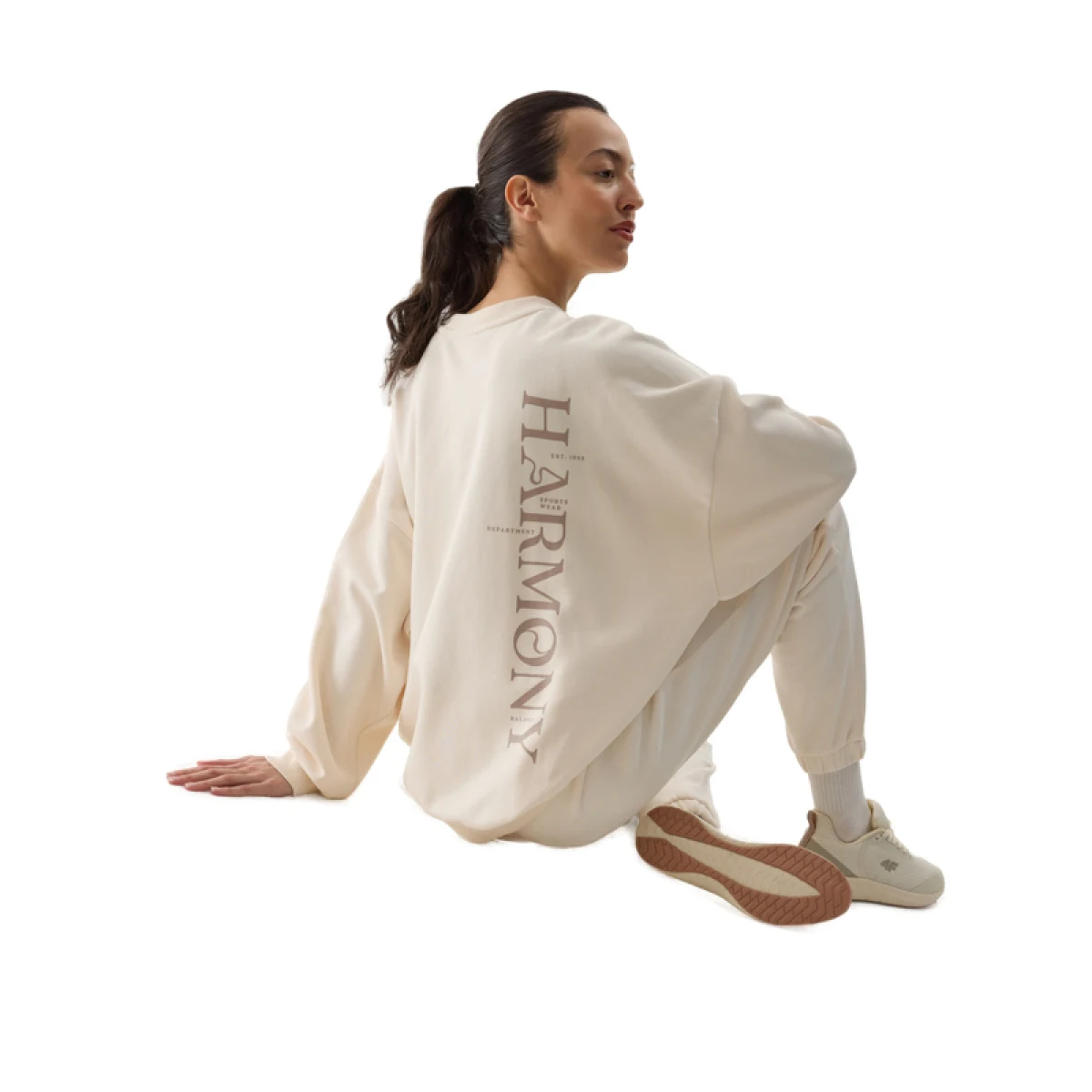 Dámska mikina 4F SWEATSHIRT-4FWSS24TSWSF1055-12S-CREME · záber 5