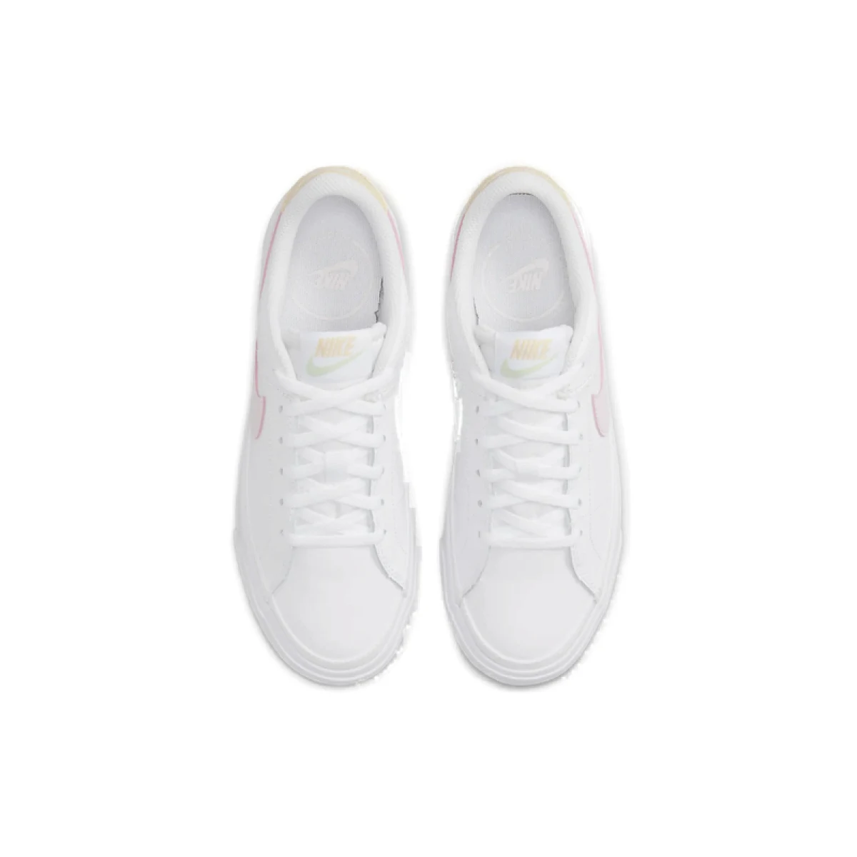Dievčenská vychádzková obuv NIKE Court Legacy white pink foam honeydew · záber 3