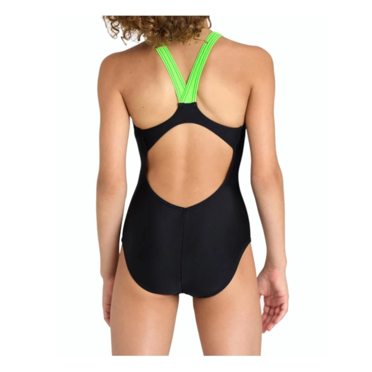 Dievčenské plavecké jednodielne plavky ARENA SWIMSUIT V BACK GRAPHIC Black · záber 3