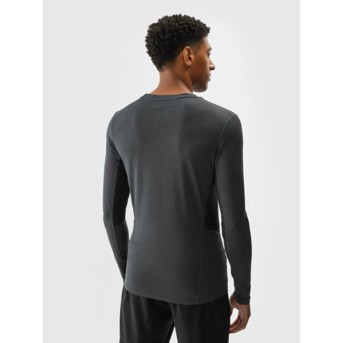 Pánske tréningové tričko s dlhým rukávom 4F LONGSLEEVE FNK-WAW24TFLOM273-22M-ANTHRACITE MELANGE · záber 3