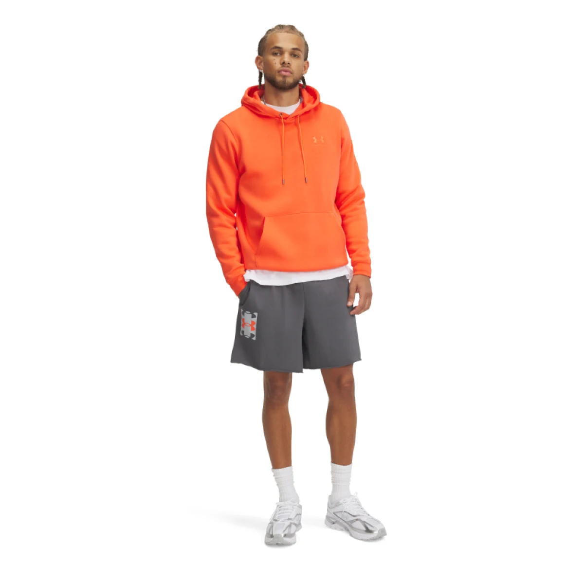 Pánske teplákové kraťasy UNDER ARMOUR UA Rival TerryLogo8inShort-GRY · záber 4