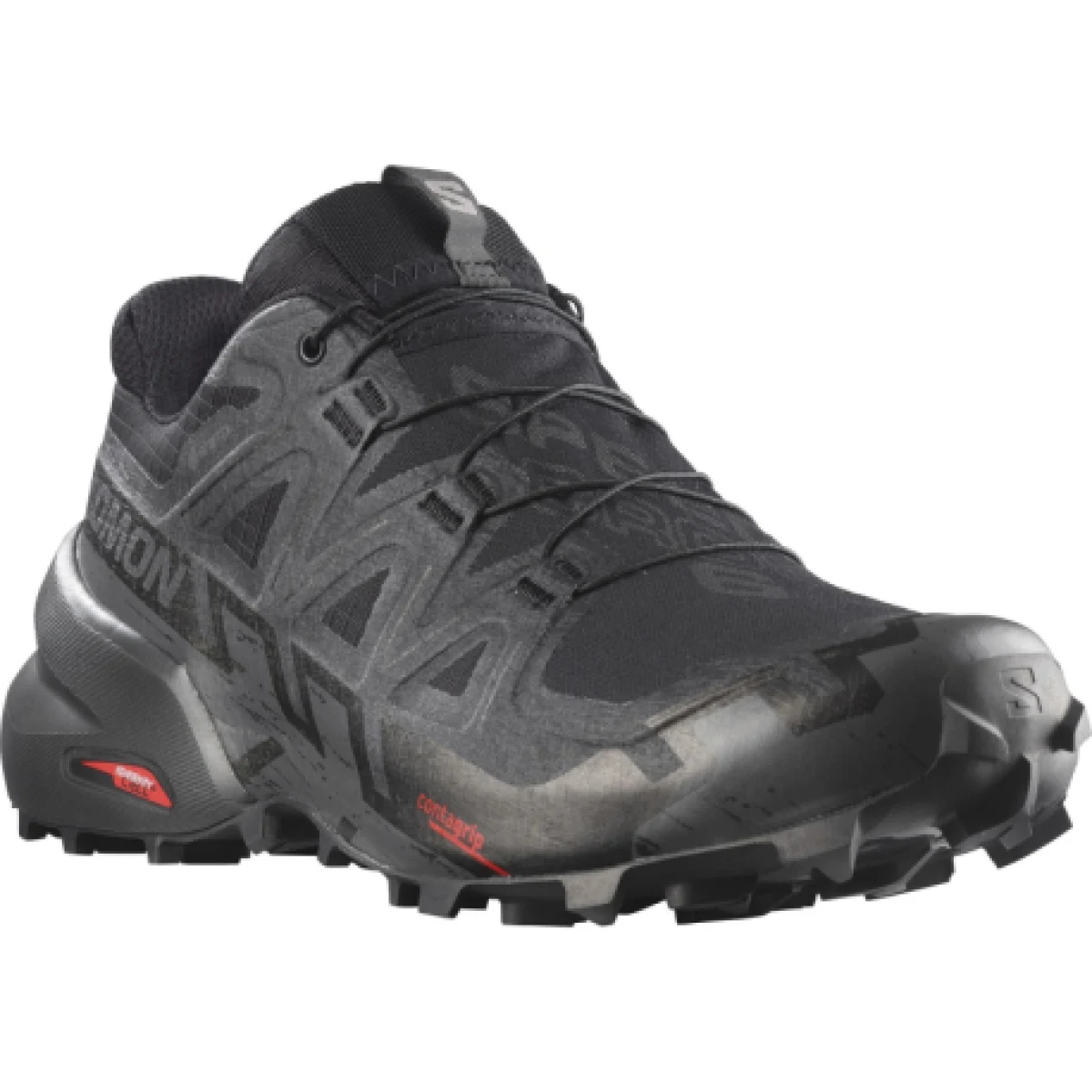 Pánska bežecká trailová obuv SALOMON Speedcross 6 GTX M black black phantom · záber 1