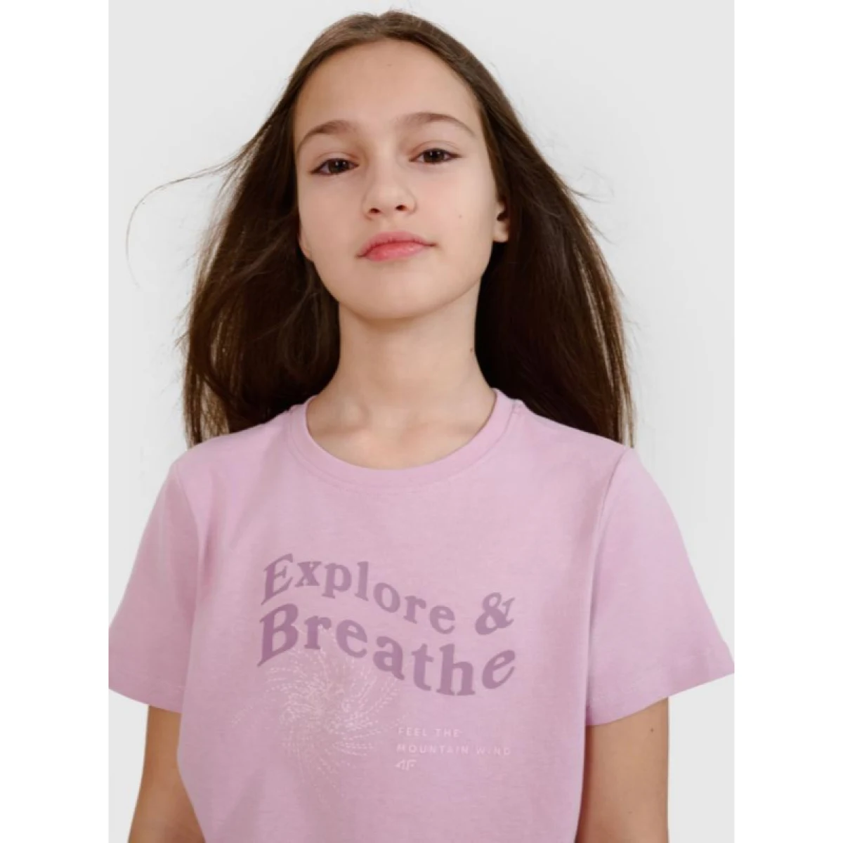 Dievčenské tričko s krátkym rukávom 4F JUNIOR TSHIRT F1854-52S-LIGHT VIOLET · záber 2