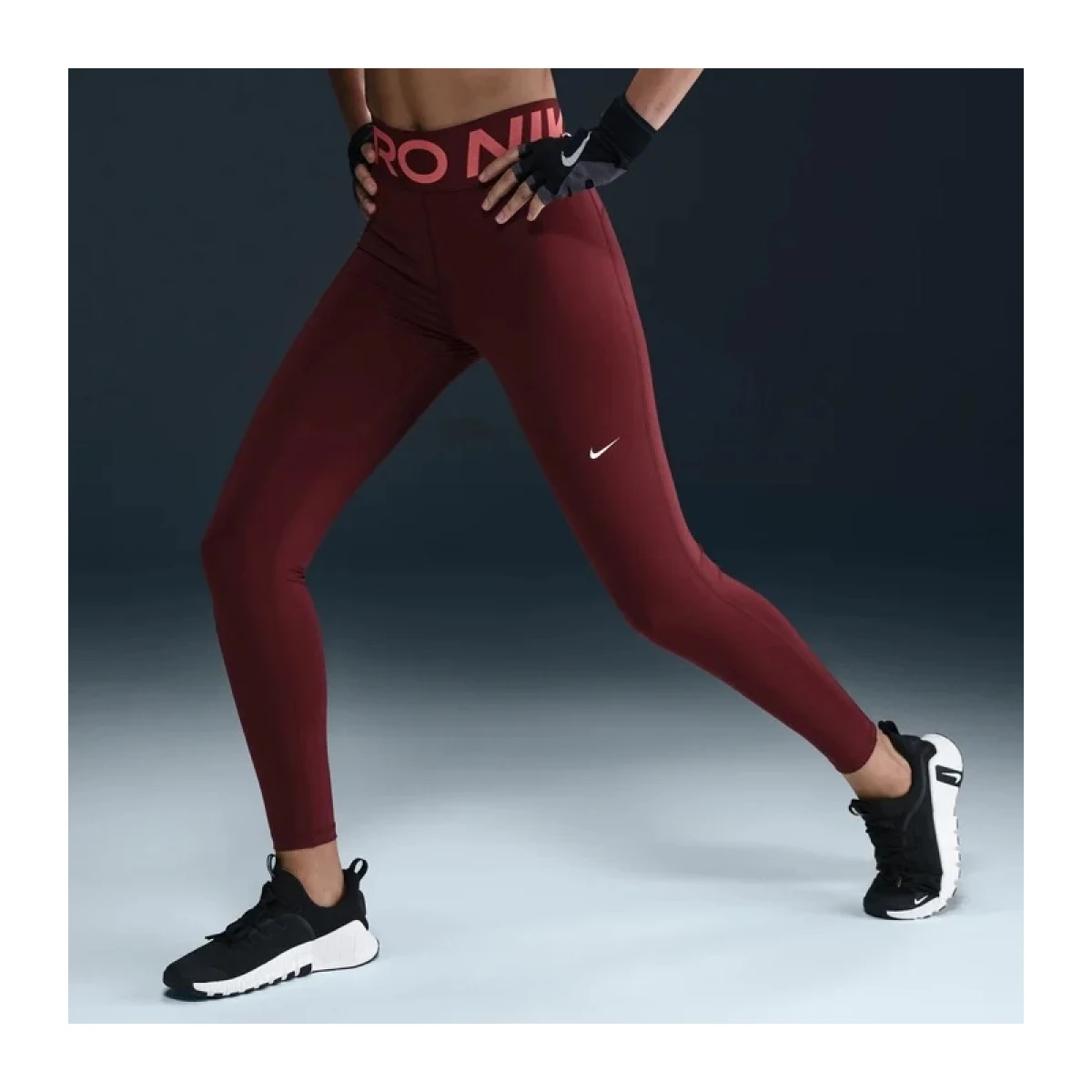 Dámske legíny NIKE PRO W NP SCULPT DF HR TIGHT-619-Red · záber 5
