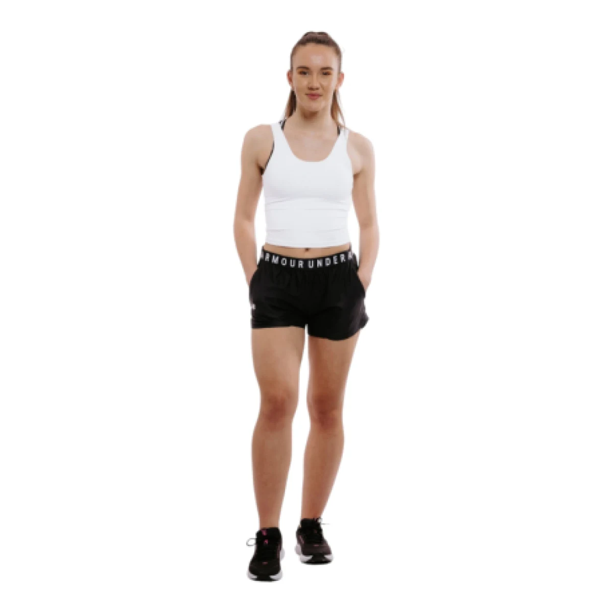 Dámske tréningové tielko UNDER ARMOUR Motion Tank-WHT · záber 1