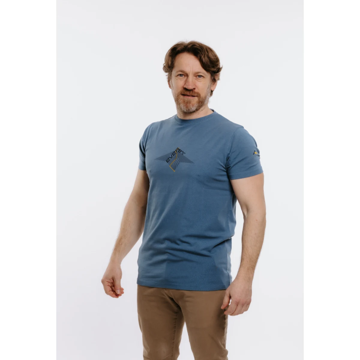 Pánske turistické tričko s krátkym rukávom EVERETT T-PEAK blue · záber 2