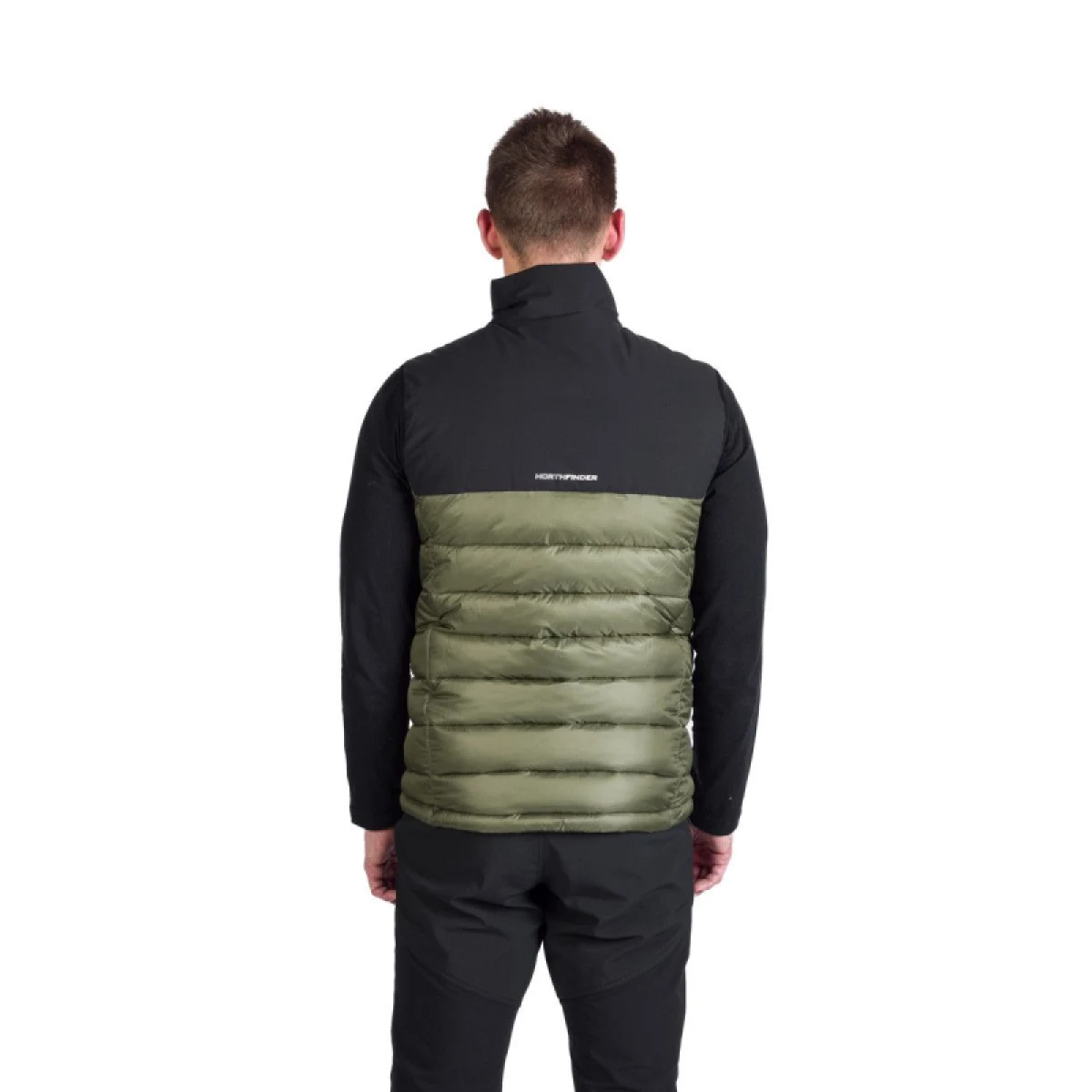 Pánska turistická vesta NORTHFINDER FILIPPO-550blackdarkgreen · záber 4