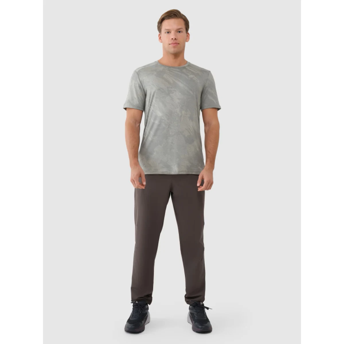 Pánske tréningové tričko s krátkym rukávom 4F TSHIRT FNK M1216-44A-OLIVE ALLOVER · záber 5