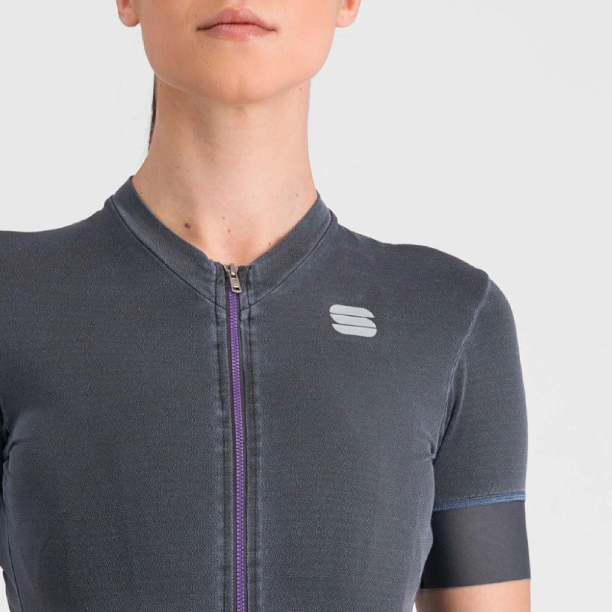 Dámsky cyklistický dres s krátkym rukávom SPORTFUL Monocrom w jersey, anthracite · záber 5
