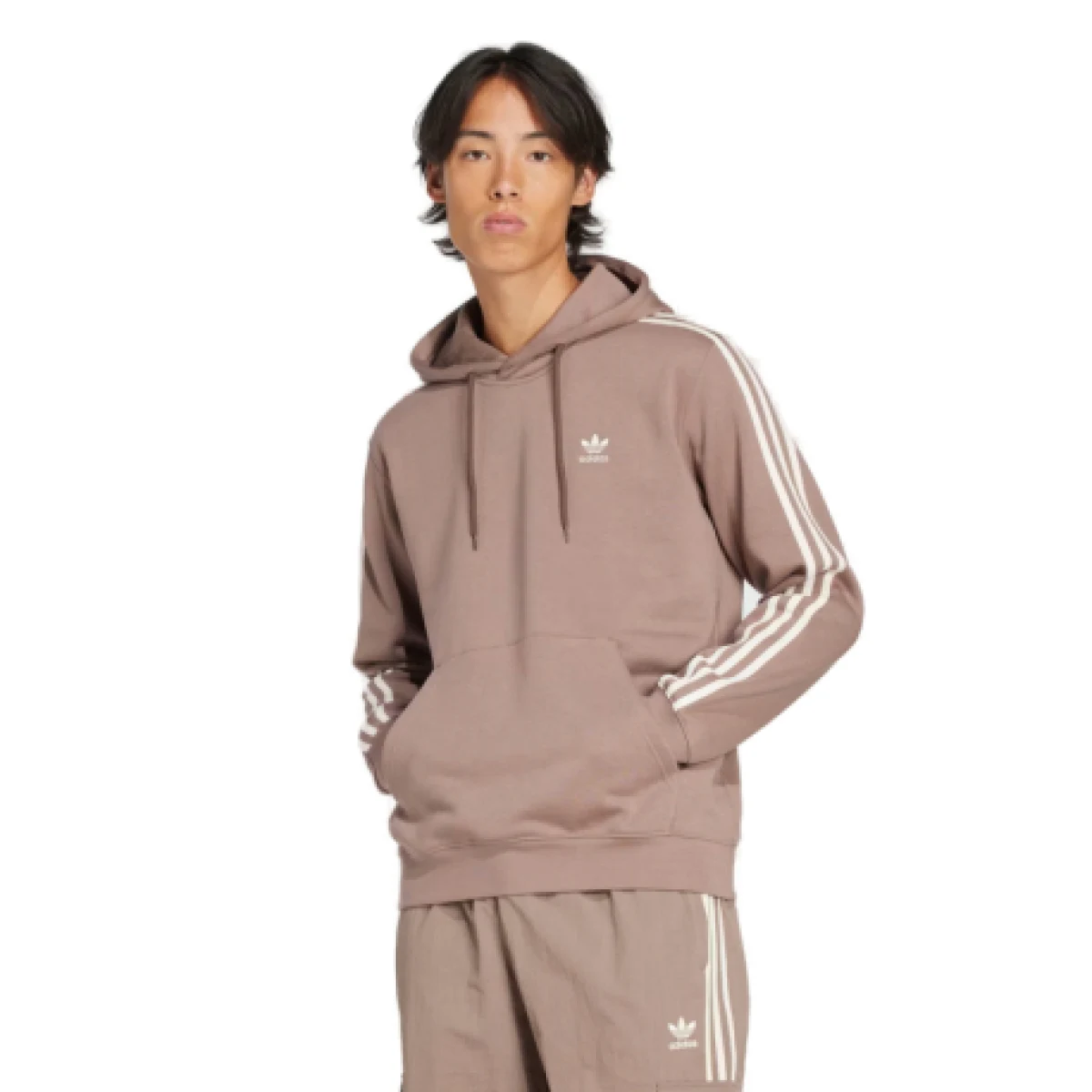 Pánska mikina s kapucňou ADIDAS ORIGINALS 3-STRIPES HOODY-TRABRN · záber 1