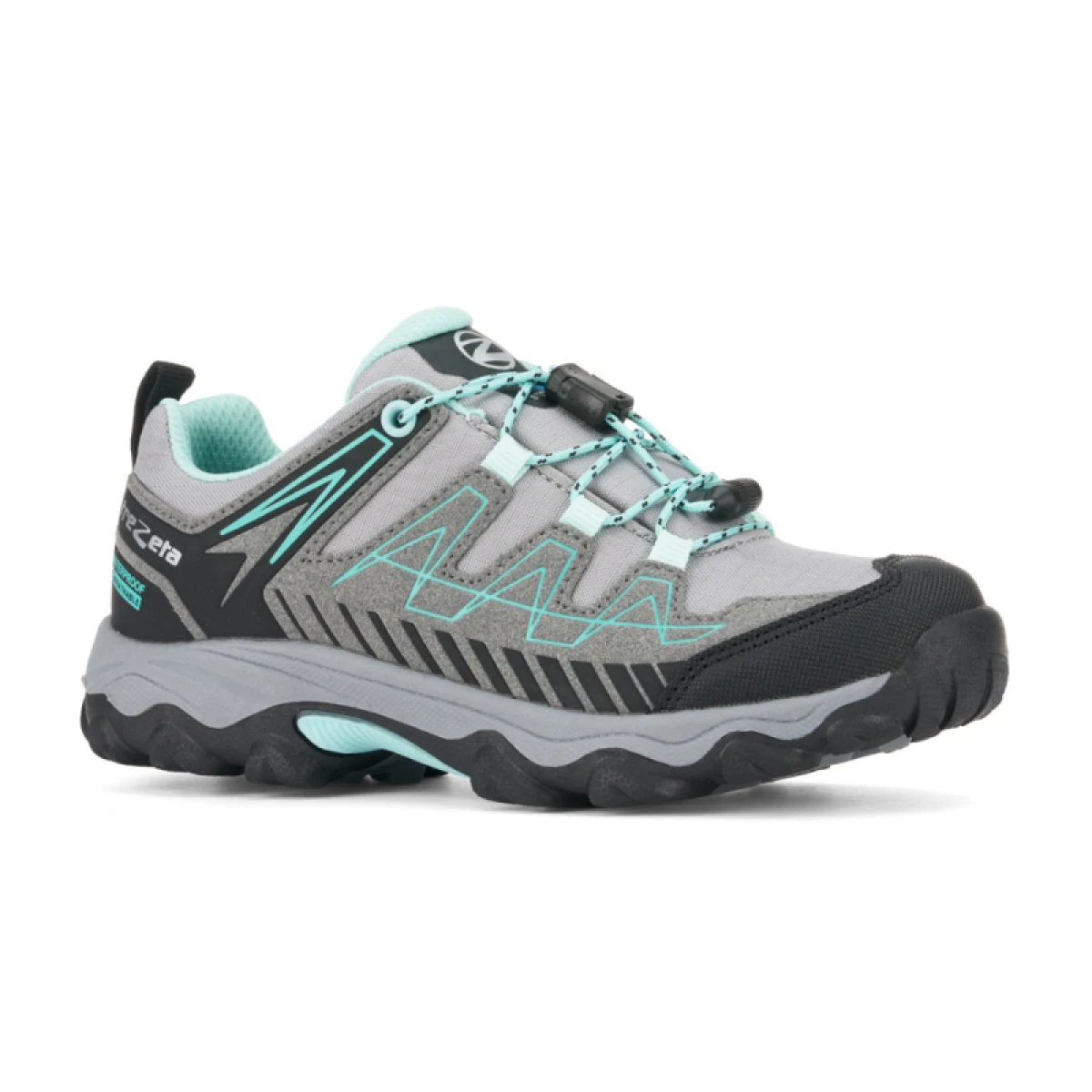 Dievčenská nízka turistická obuv TREZETA Thunder WP K grey green · záber 2