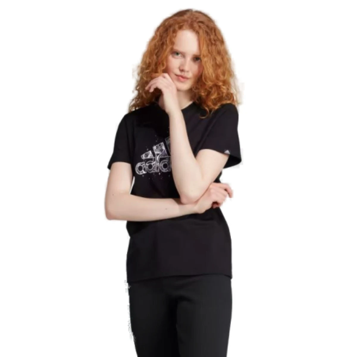 Dámske tričko s krátkym rukávom ADIDAS W MYST FILL T-IM4277-black · záber 1