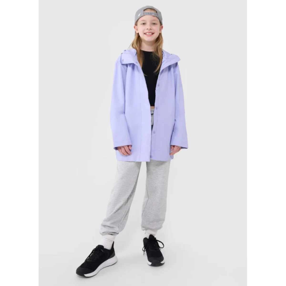 Dievčenský pršiplášť 4F JUNIOR JACKET U213-52S-LIGHT VIOLET · záber 5