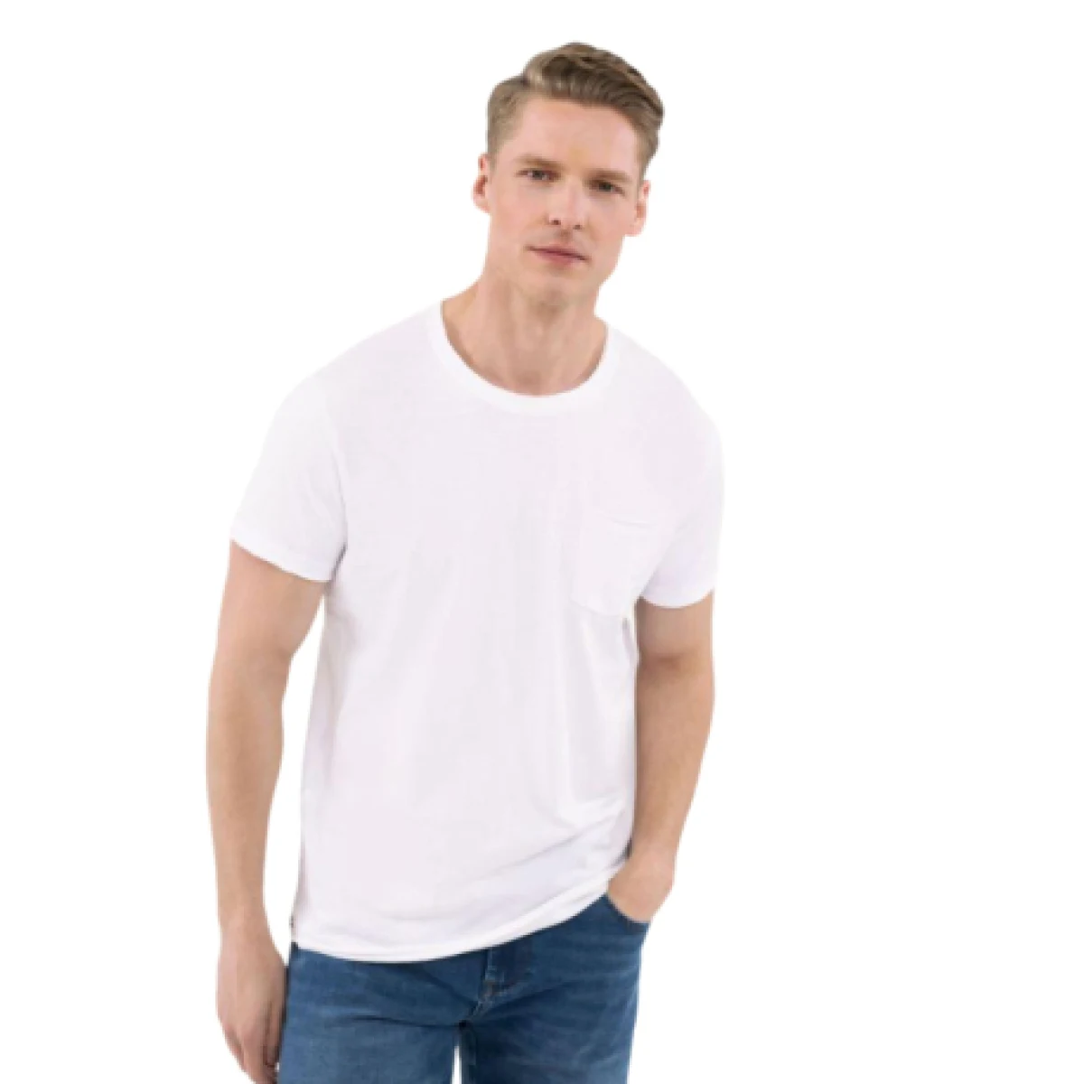 Pánske tričko s krátkym rukávom VOLCANO T-JAGGER-100-WHITE · záber 1