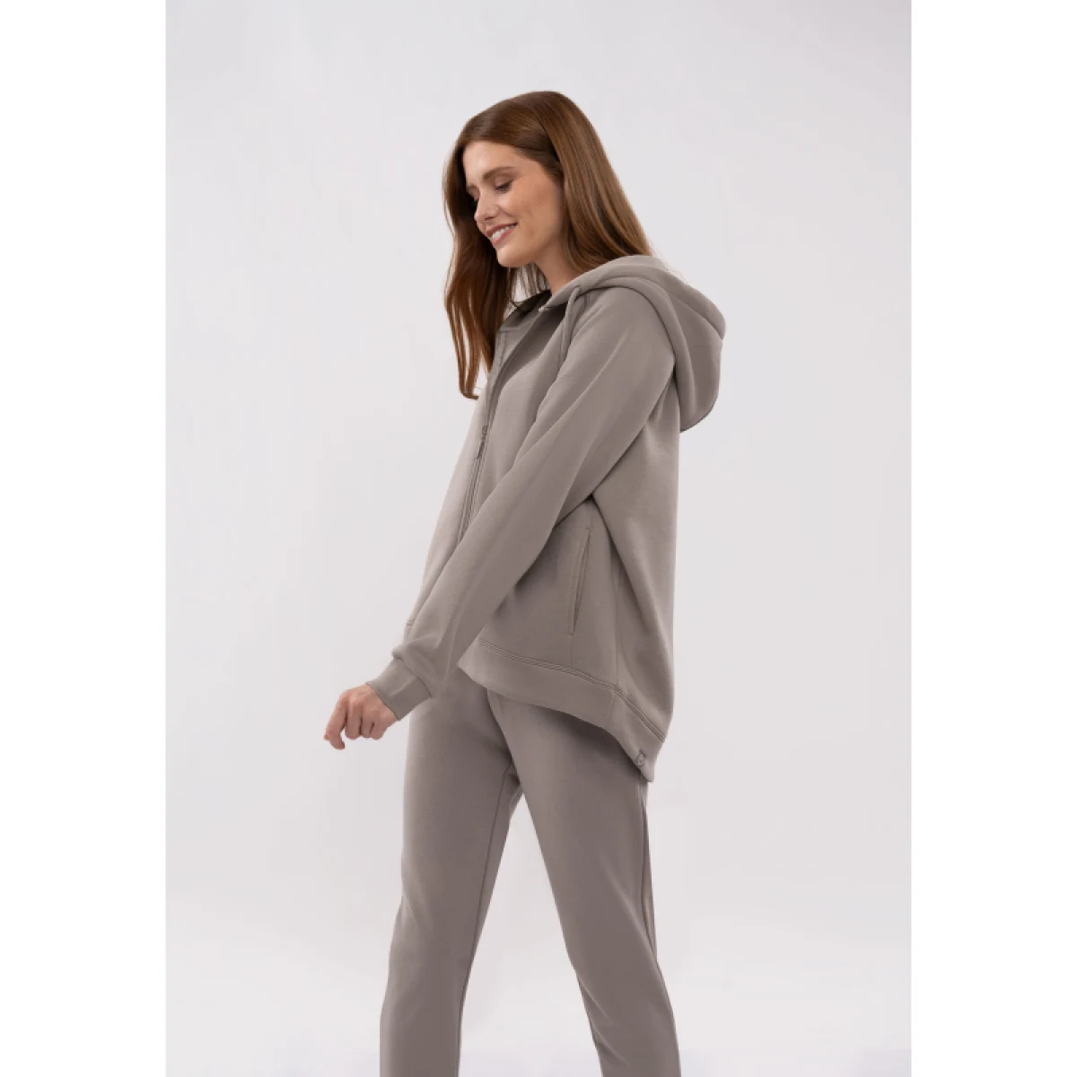 Dámska zateplená mikina so zipsom VOLCANO TIFFI-102-BEIGE · záber 5