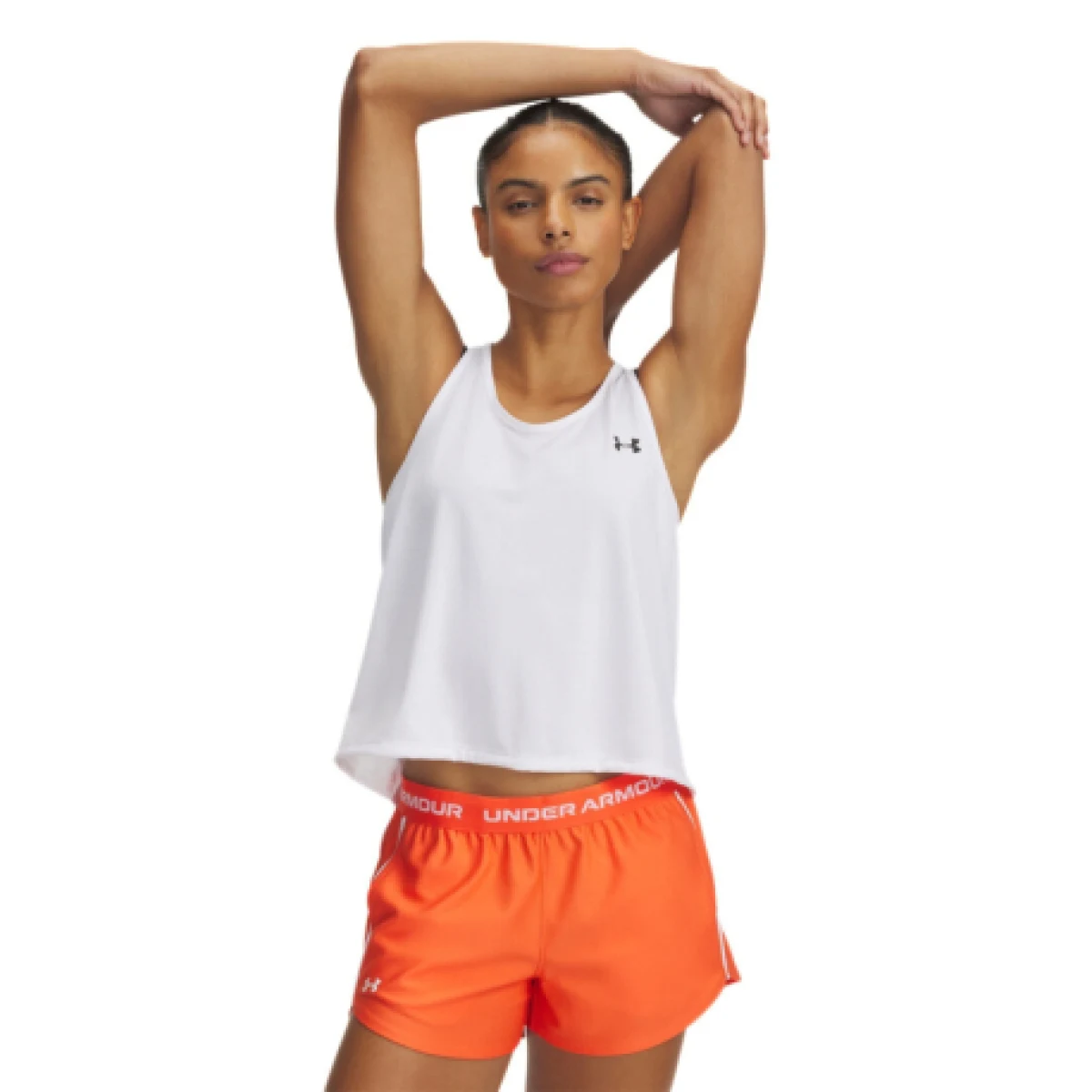 Dámske tréningové tielko UNDER ARMOUR Tech Swing Tank-WHT · záber 1
