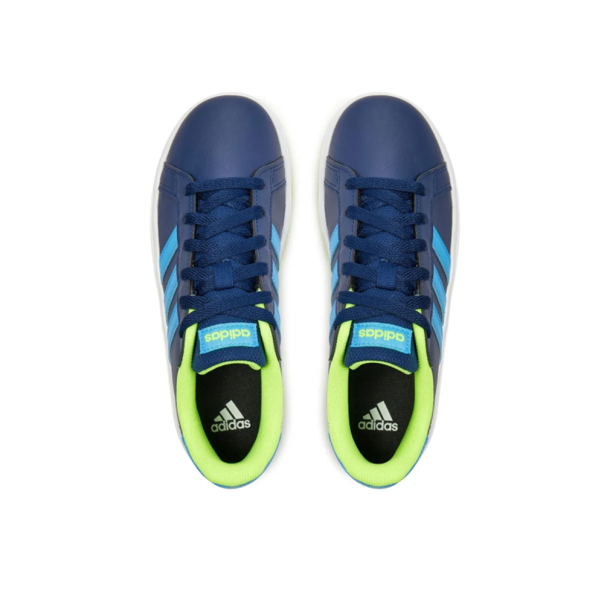 Chlapčenská rekreačná obuv ADIDAS Grand Court 2.0 dark blue blue rush lucid lemon · záber 3