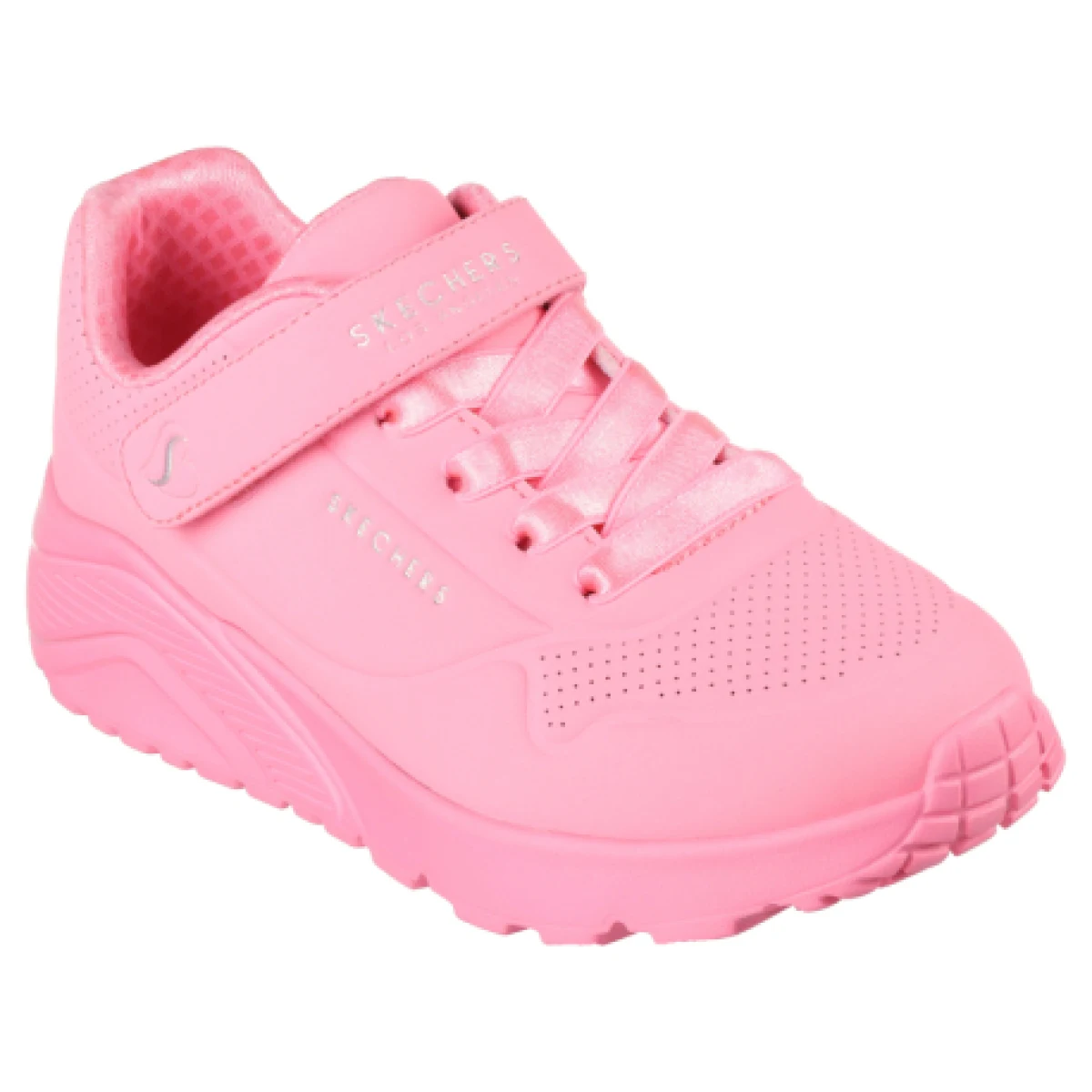 Dievčenská rekreačná obuv SKECHERS Uno Lite K neon pink · záber 1