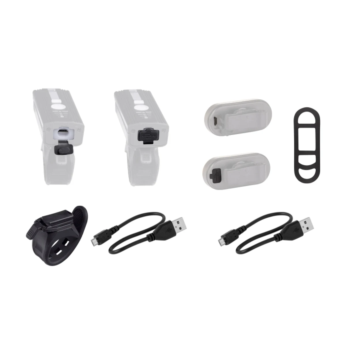 Svetlo na bicykel FORCE FUTURO USB set · záber 3