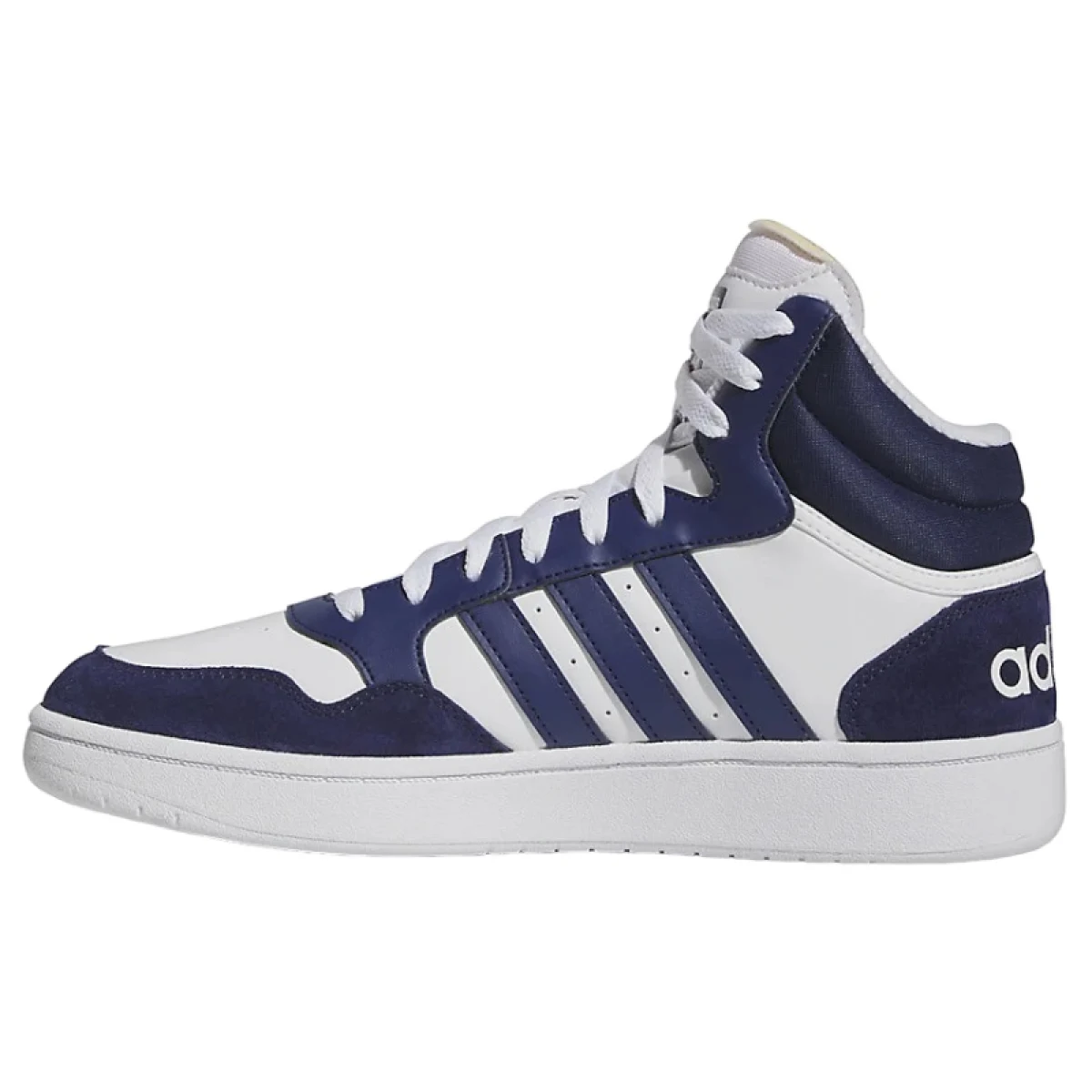 Pánska vychádzková obuv ADIDAS Hoops 3.0 Mid cloud white dark blue dark blue · záber 2