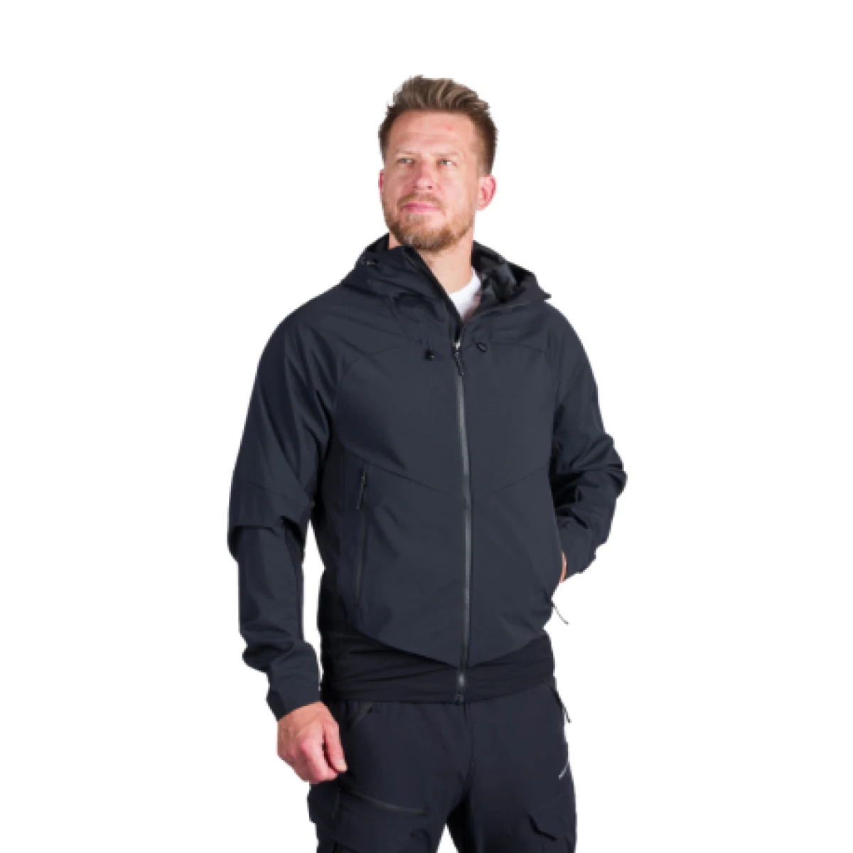 Pánska turistická softshellová bunda NORTHFINDER CIRO-269black · záber 1